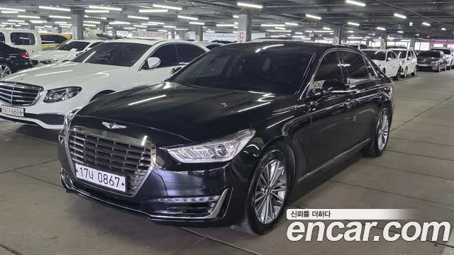 GENESIS EQ900 2016 — 180 600 км, чёрный, Корея — под ключ — фото 1