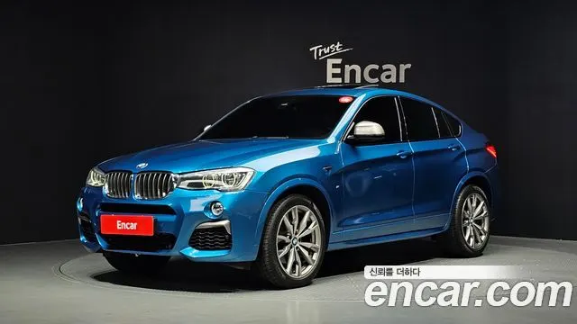 BMW X4 2016 — 104 586 км, голубой, Корея — под ключ — фото 1