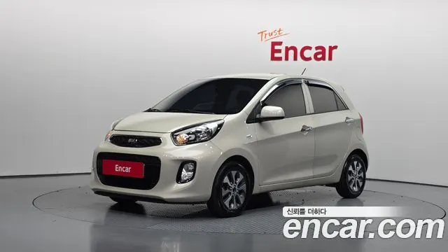 KIA MORNING 2016 — 91 263 км, белый-перламутр, Корея — под ключ — фото 1