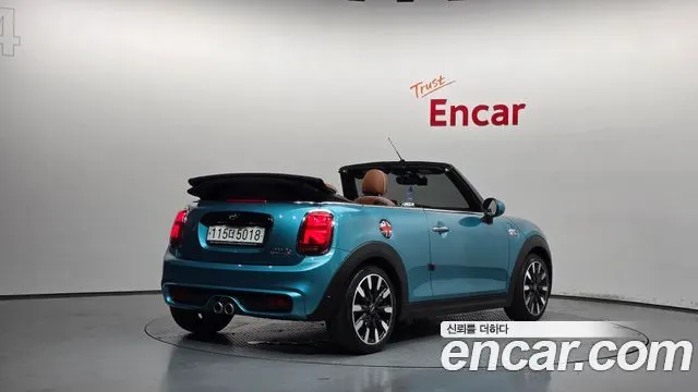 MINI COOPER S CONVERTIBLE 2019 — 45 416 км, голубой, Корея — под ключ — фото 2