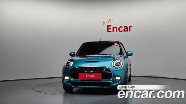 MINI COOPER S CONVERTIBLE 2019 — 45 416 км, голубой, Корея — под ключ — фото 3
