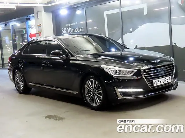 GENESIS EQ900 2016 — 189 864 км, чёрный, Корея — под ключ — фото 12