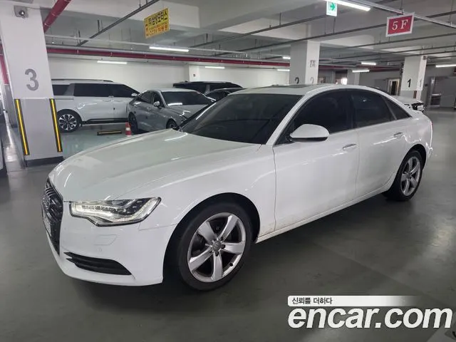 AUDI A6 2015 — 293 000 км, белый, Корея — под ключ — фото 2