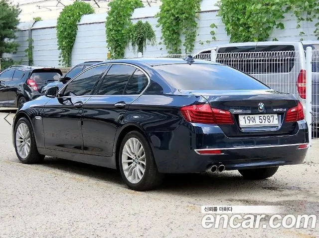 BMW 5 SERIES 2014 — 119 376 км, синий, Корея — под ключ — фото 3