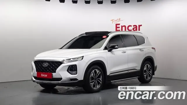 HYUNDAI SANTA FE 2019 — 87 001 км, белый, Корея — под ключ — фото 1