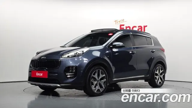 KIA SPORTAGE 2017 — 236 736 км, синий, Корея — под ключ — фото 1
