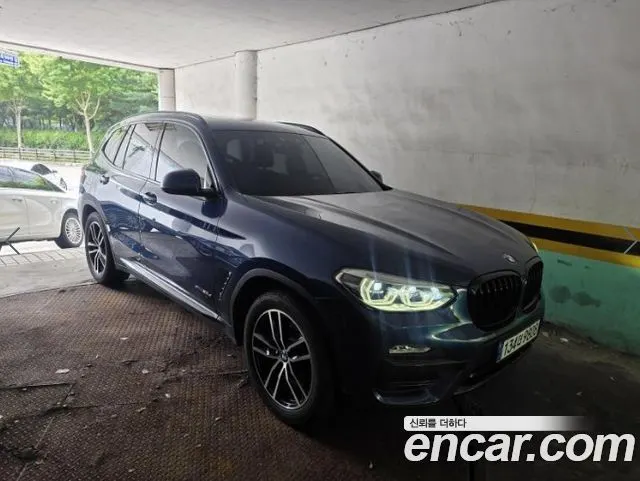 BMW X3 2018 — 53 562 км, синий, Корея — под ключ — фото 2