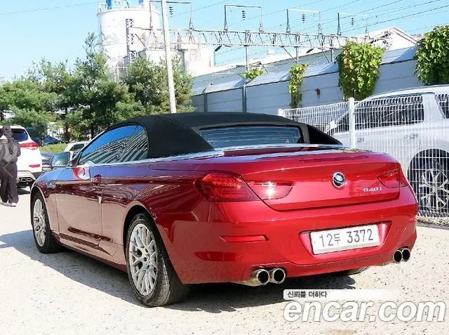 BMW 6 SERIES 2012 — 234 657 км, красный, Корея — под ключ — фото 3