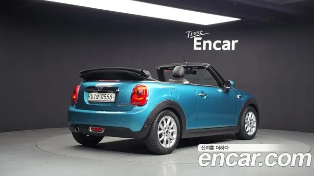 MINI COOPER CONVERTIBLE 2016 — 202 993 км, голубой, Корея — под ключ — фото 2