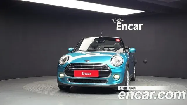 MINI COOPER CONVERTIBLE 2016 — 202 993 км, голубой, Корея — под ключ — фото 3