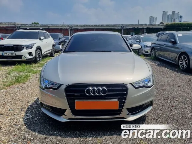 AUDI A5 2015 — 123 557 км, светло-золотистый, Корея — под ключ — фото 2