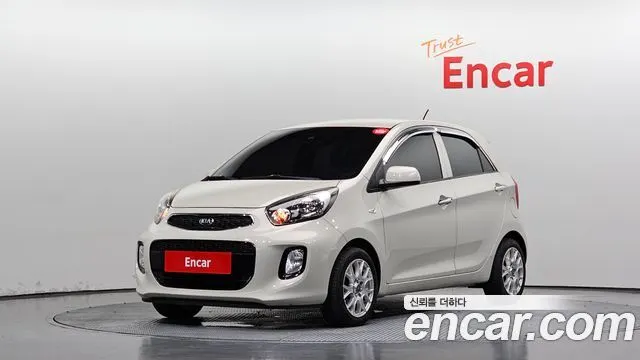 KIA MORNING 2016 — 105 361 км, белый-перламутр, Корея — под ключ — фото 1