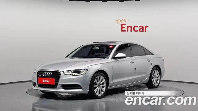 AUDI A6 2012 — 125 109 км, серебристо-серый, Корея — под ключ — фото 1