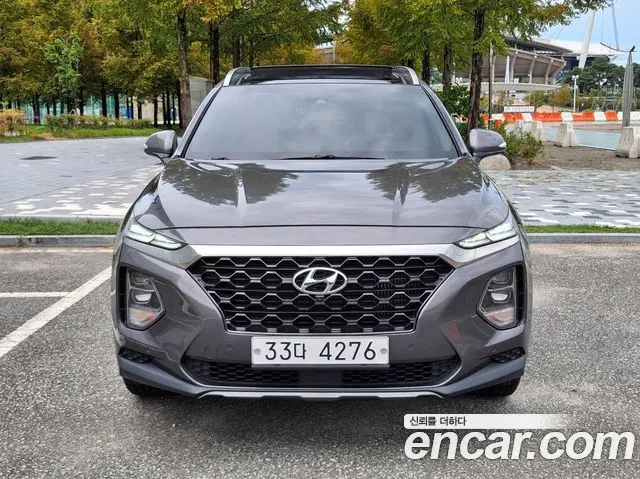 HYUNDAI SANTA FE 2019 — 100 000 км, серый, Корея — под ключ — фото 2
