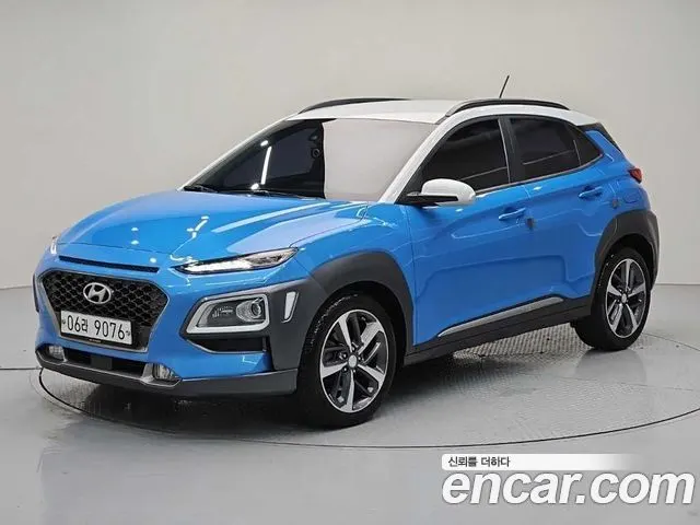 HYUNDAI KONA 2018 — 107 343 км, синий, Корея — под ключ — фото 1