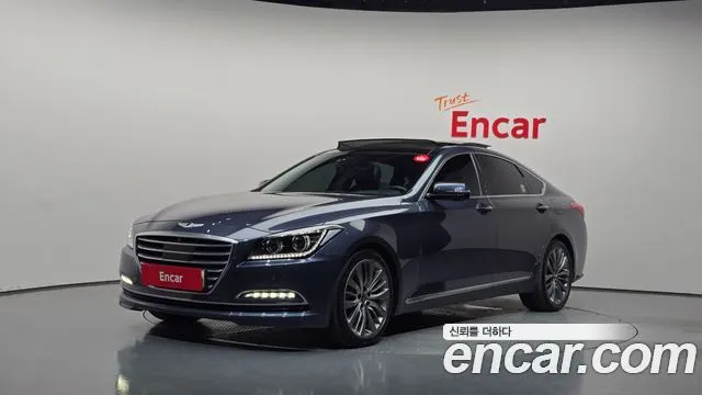 HYUNDAI GENESIS DH 2015 — 64 339 км, синий, Корея — под ключ — фото 1