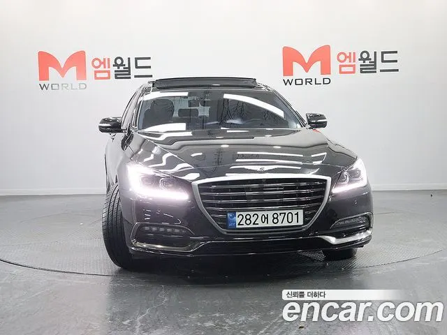 GENESIS G80 2019 — 54 780 км, чёрный, Корея — под ключ — фото 2
