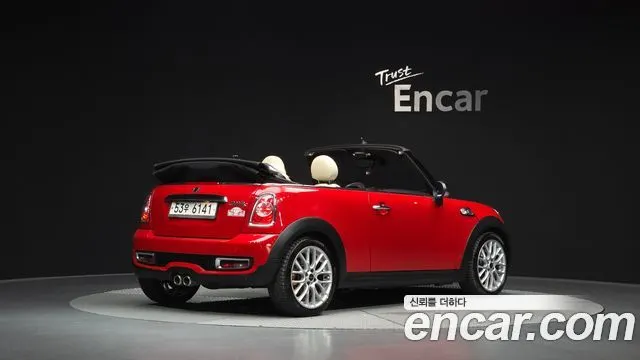 MINI COOPER S CONVERTIBLE 2014 — 99 315 км, красный, Корея — под ключ — фото 2