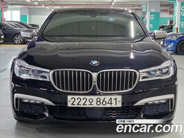 BMW 7 SERIES 2018 — 93 386 км, синий, Корея — под ключ — фото 1