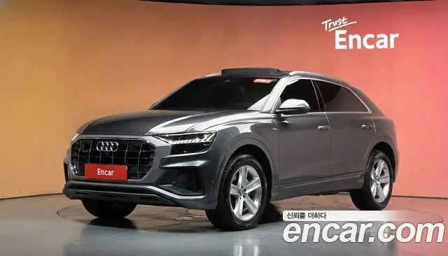 AUDI Q8 2021 — 121 204 км, серый, Корея — под ключ — фото 2
