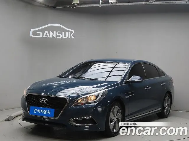 HYUNDAI SONATA HYBRID 2016 — 195 266 км, синий, Корея — под ключ — фото 1
