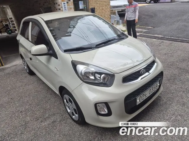 KIA MORNING 2016 — 90 000 км, белый-перламутр, Корея — под ключ — фото 1