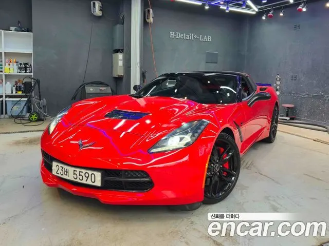 CHEVROLET CORVETTE 2015 — 78 000 км, красный, Корея — под ключ — фото 1