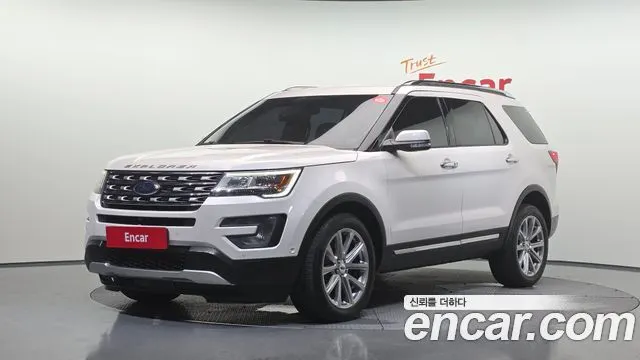 FORD EXPLORER 2017 — 125 552 км, белый, Корея — под ключ — фото 1