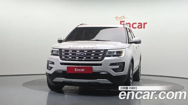 FORD EXPLORER 2017 — 125 552 км, белый, Корея — под ключ — фото 3