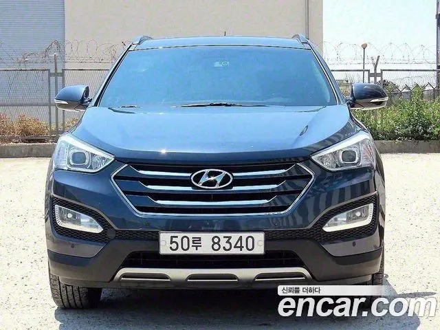 HYUNDAI SANTA FE 2015 — 191 191 км, синий, Корея — под ключ — фото 1