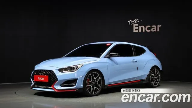 HYUNDAI VELOSTER 2019 — 89 591 км, голубой, Корея — под ключ — фото 1