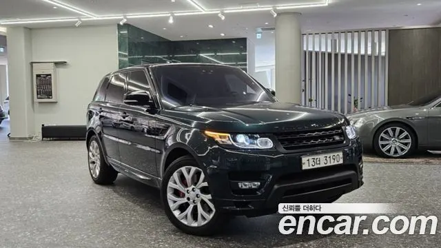 LAND ROVER RANGE ROVER SPORT 2017 — 98 894 км, тёмно-зелёный, Корея — под ключ — фото 1
