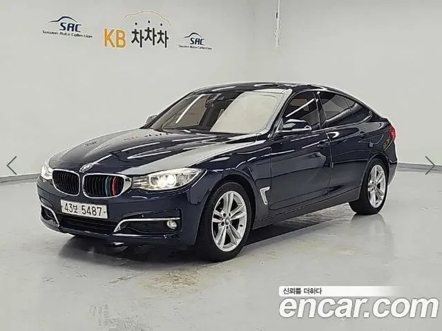 BMW 3 SERIES GT 2015 — 148 262 км, синий, Корея — под ключ — фото 1