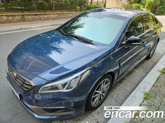 HYUNDAI SONATA 2016 — 111 072 км, синий, Корея — под ключ — фото 2