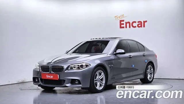 BMW 5 SERIES 2016 — 114 709 км, серебристо-серый, Корея — под ключ — фото 1