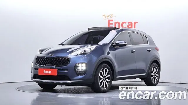 KIA SPORTAGE 2016 — 112 244 км, синий, Корея — под ключ — фото 1
