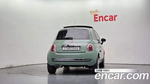 FIAT 500 2016 — 104 674 км, бирюзовый, Корея — под ключ — фото 4