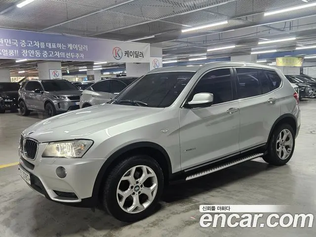 BMW X3 2012 — 251 800 км, серебристый, Корея — под ключ — фото 2