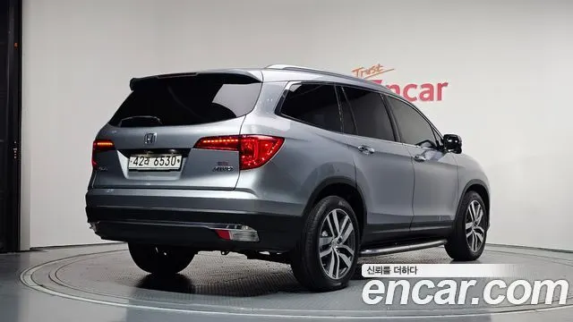 HONDA PILOT 2017 — 72 299 км, серебристо-серый, Корея — под ключ — фото 2