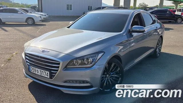 HYUNDAI GENESIS DH 2014 — 177 486 км, серебристо-серый, Корея — под ключ — фото 1