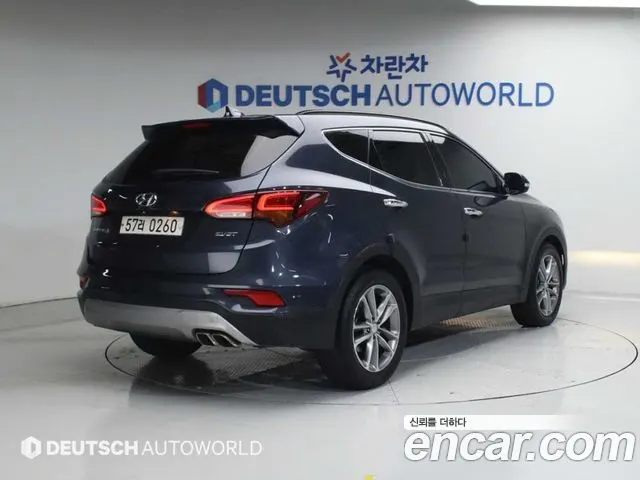 HYUNDAI SANTA FE 2016 — 102 088 км, синий, Корея — под ключ — фото 2