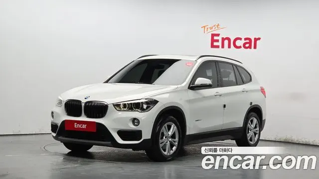 BMW X1 2017 — 137 754 км, белый, Корея — под ключ — фото 1