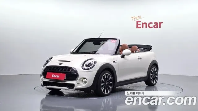 MINI COOPER S CONVERTIBLE 2019 — 38 307 км, белый-перламутр, Корея — под ключ — фото 1