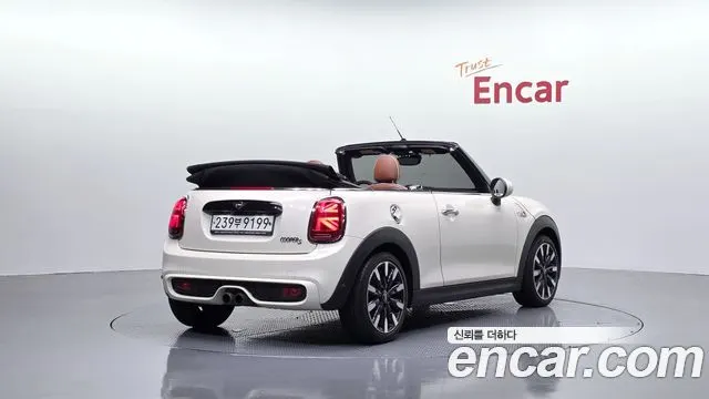 MINI COOPER S CONVERTIBLE 2019 — 38 307 км, белый-перламутр, Корея — под ключ — фото 2