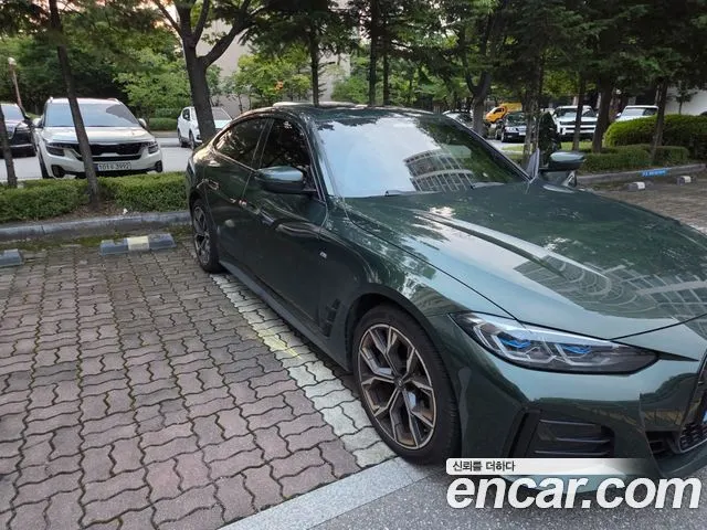 BMW I4 2022 — 71 539 км, тёмно-зелёный, Корея — под ключ — фото 2