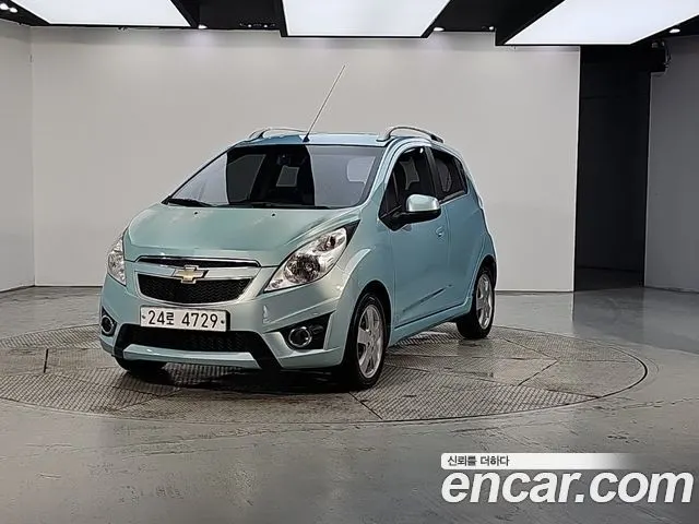 CHEVROLET SPARK 2012 — 128 000 км, тёмно-зелёный, Корея — под ключ — фото 1