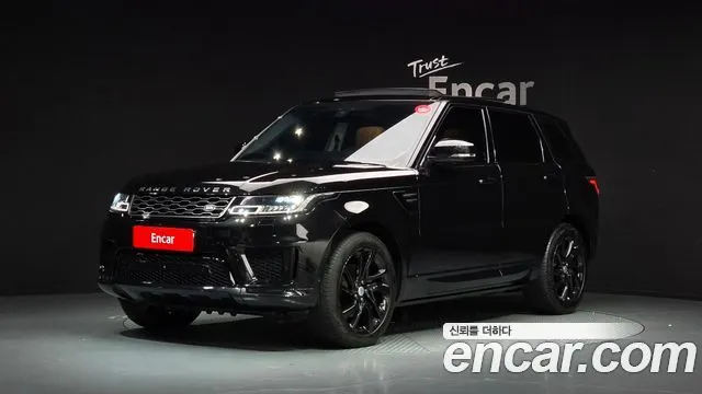LAND ROVER RANGE ROVER SPORT 2019 — 83 616 км, чёрный, Корея — под ключ — фото 1