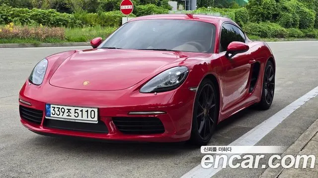 PORSCHE 718 CAYMAN 2017 — 22 599 км, красный, Корея — под ключ — фото 1