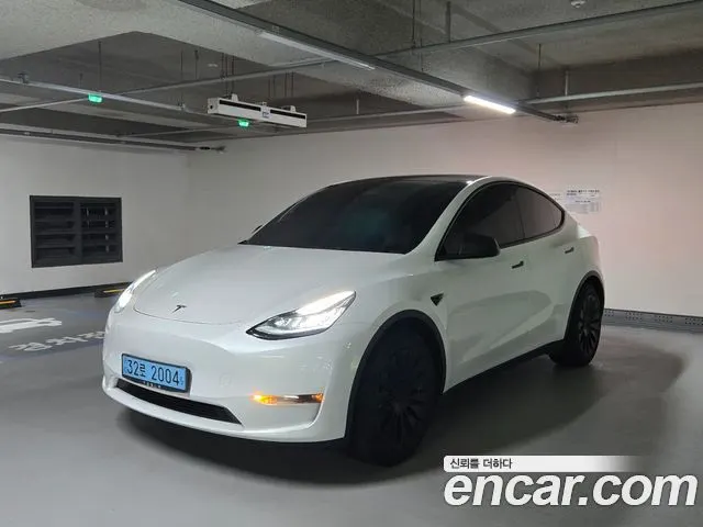 TESLA MODEL Y 2022 — 145 000 км, белый, Корея — под ключ — фото 2