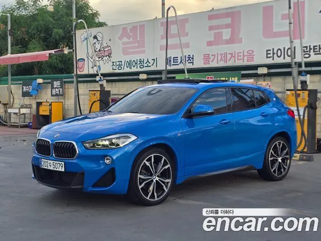 BMW X2 2018 — 63 000 км, синий, Корея — под ключ — фото 1